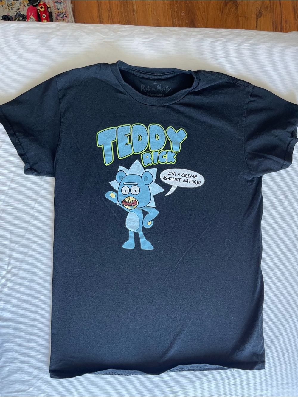 Rick and Morty Teddy Rick Graphic Tee - Black